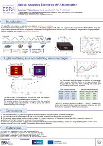 Optical Anapoles Excited by UV-A Illumination