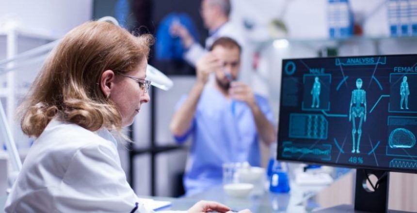 Scientists in laboratory